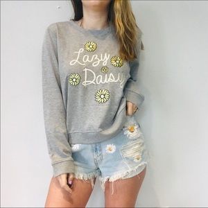 ModCloth Lazy Daisy flower sweater